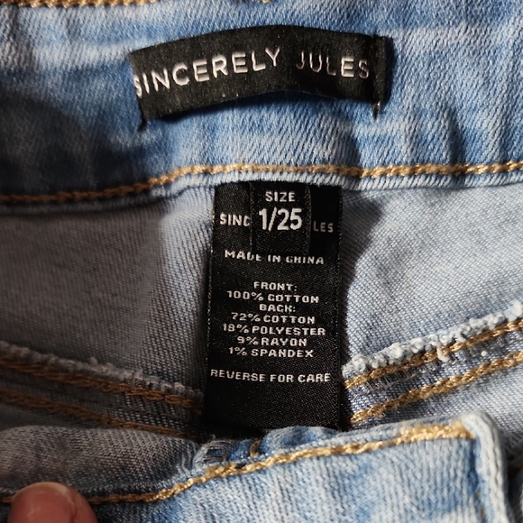 Sincerely Jules Trendy Light Blue Denim Shorts - Picture 3 of 8